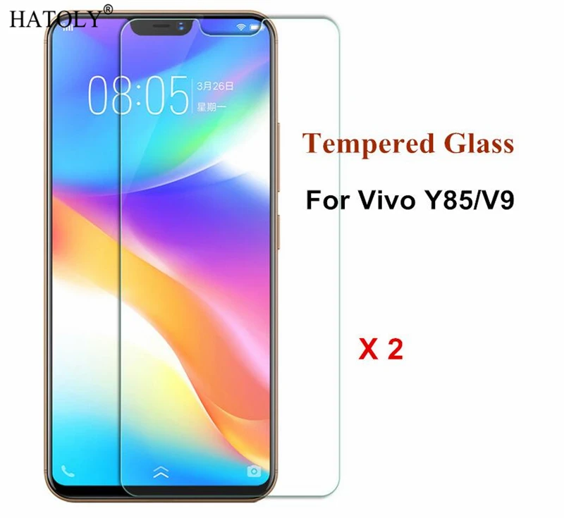 

Tempered Glass Vivo V9 Glass Thin Protective Film HATOLY 9H HD Screen Protector for BBK Vivo V9 Tempered Glass for Vivo Y85