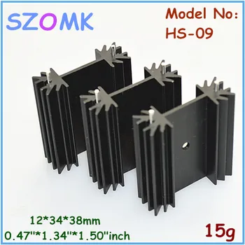 

10 pcs, high quality aluminum radiator electronics heat sink 12*34*38mm electrical computer heatsink instrument case
