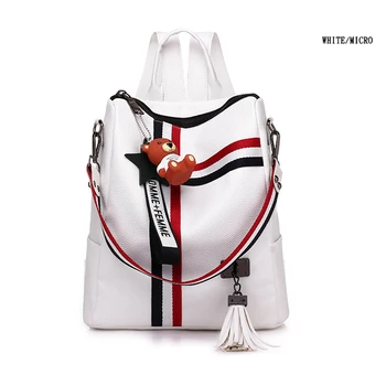 

Ladies bag waterproof new retro fashion zipper ladies backpack PU leather high quality student bag youth bag