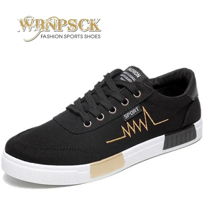 

WBNPSCK Canvas Men Shoes Denim Lace-Up Men Casual Shoes New 2018 Plimsolls Breathable Male Footwear Spring Autumn SIZE 39-44
