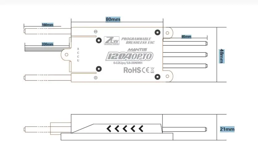 ztw Mantis 120A OPTO HV программируемый бесщеточный escfor FPV дроны