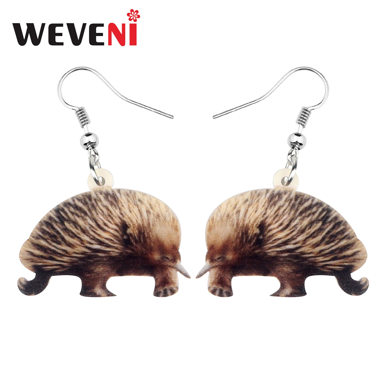 

WEVENI Acrylic Cute Australian Echidnas Earrings Dangle Drop Unique Animal Jewelry For Women Lady Girl Gift Decoration Wholesale