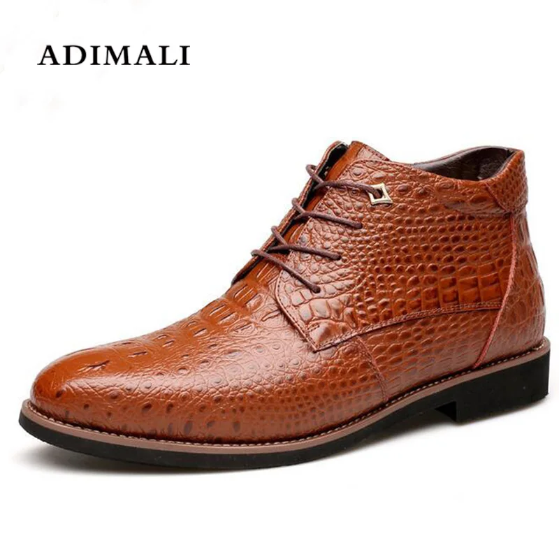 

Fashion Men Motorcycle Boots Vintage Combat Boot Winter Fur New Cow Split Leather Waterproof Military Boots Men Shoes Size 46