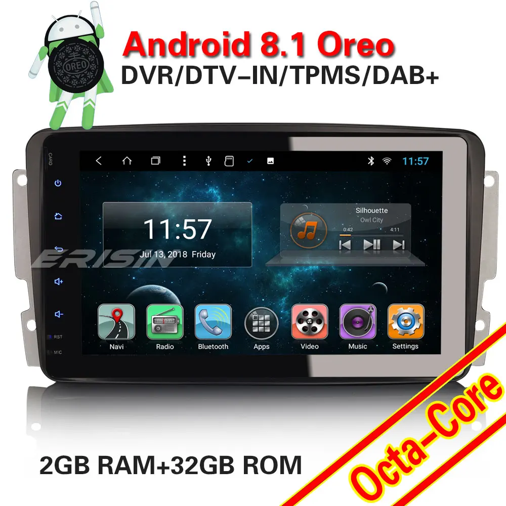 Автомобильный DVD плеер ERISIN ES8289C ANDROID 8 1 для Mercedes Benz C/CLK/G Class W203 W209 Vito