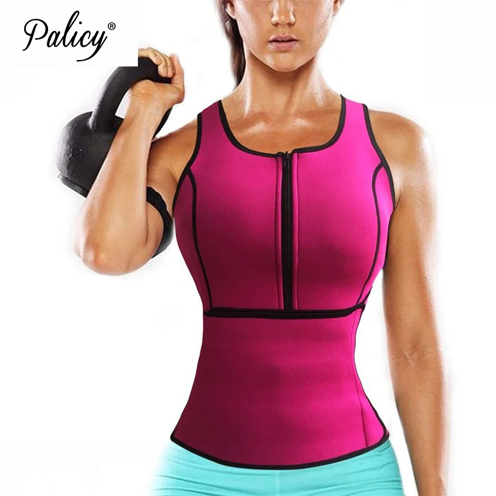 Palicy Body Shaper для похудения талии Cincher Тренер женщин под грудью корсет Корректирующее белье пот жилет неопрен Body Shaper с застежкой-молнией