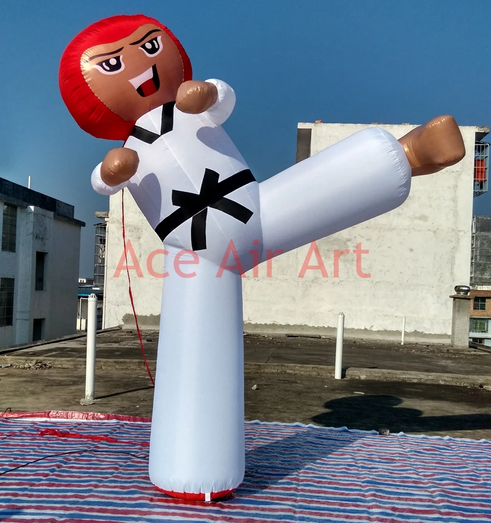 

Supper Kicking Boy Out Inflatable Taekwondo Doll /Inflatable Karate Figure For Advertising,Promotion