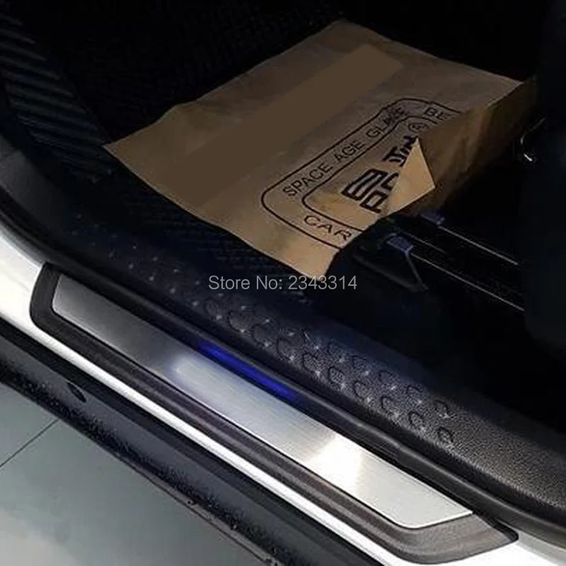 Для Toyota C-HR CHR 2016 2017 2018 из нержавеющей стали с подсветкой синие светодиодные фонари