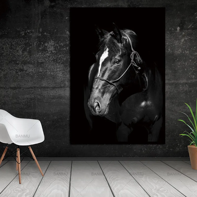 Новые поступления животные холст painitng печать лошадь настенные картины для гостиной художественное украшение картины без рамки