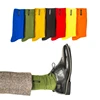 Moda Socmark-chaussettes pour hommes, chaussettes d'affaires en coton peigné, couleur unie, Style britannique, mode, semaine, pour hommes ► Photo 2/6
