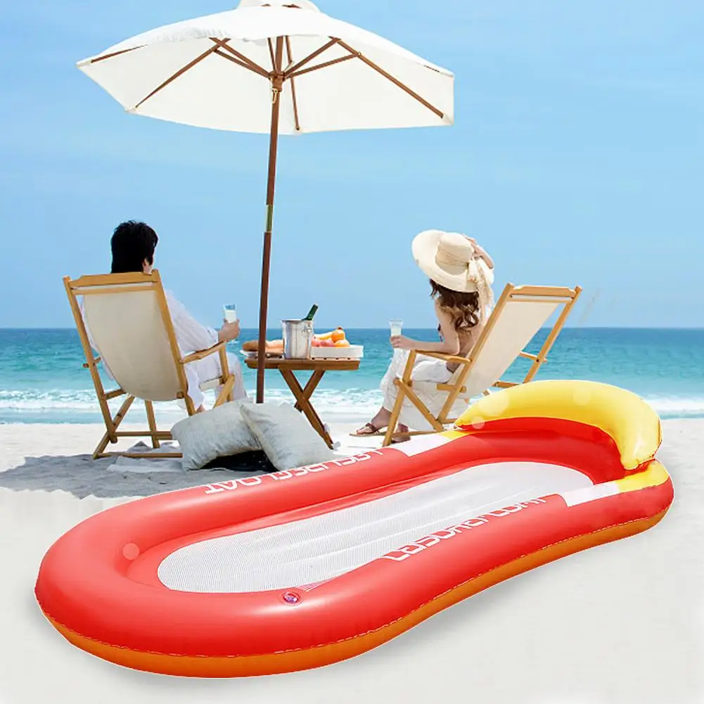 New Water Mesh Hammock Pool Lounger Float Hammock Inflatable Rafts Swimming Pool Air Lightweight Floating Chair Foldable