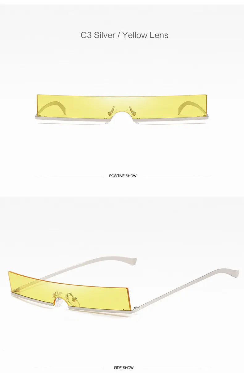 Кошачий глаз, солнцезащитные очки для женщин, модная металлическая оправа, брендовые дизайнерские маленькие солнцезащитные очки, винтажные прямоугольные узкие женские желтые очки