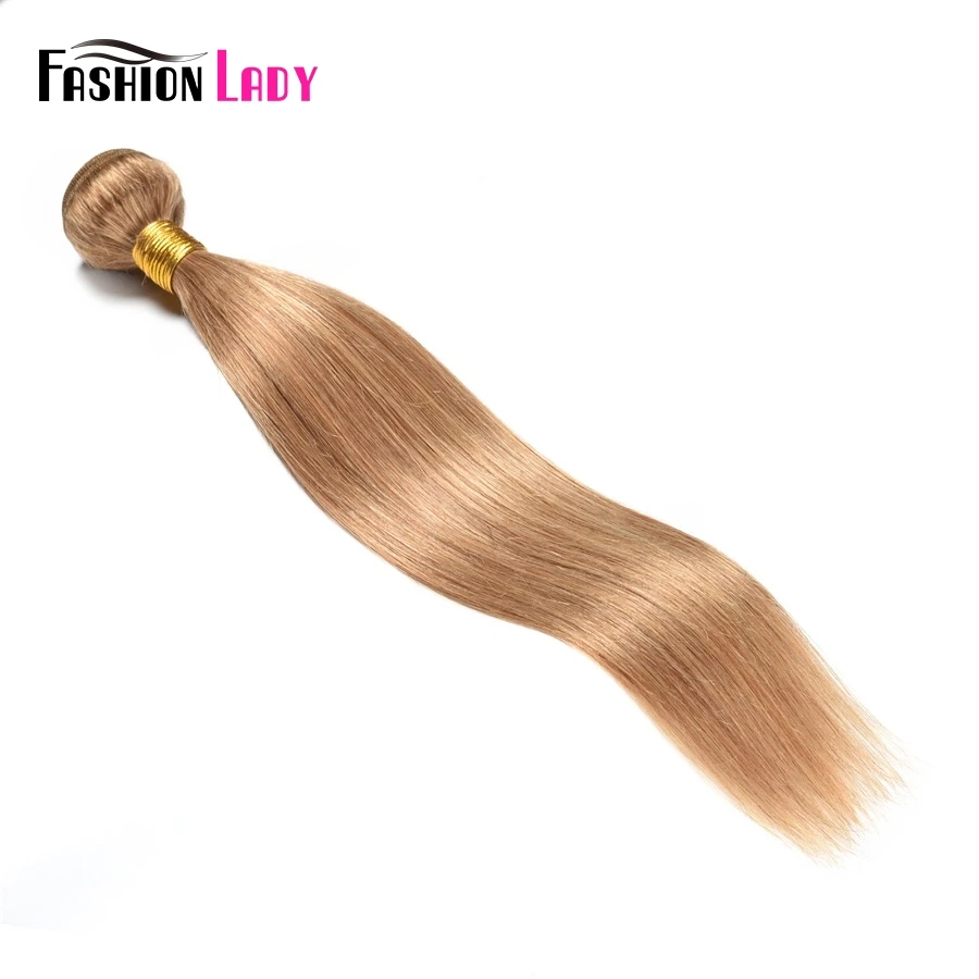 Модные женские предварительно Цветной Малайзии прямые волосы человеческих волос Weave #27 блондинка человеческих волос Комплект s 1/3/4