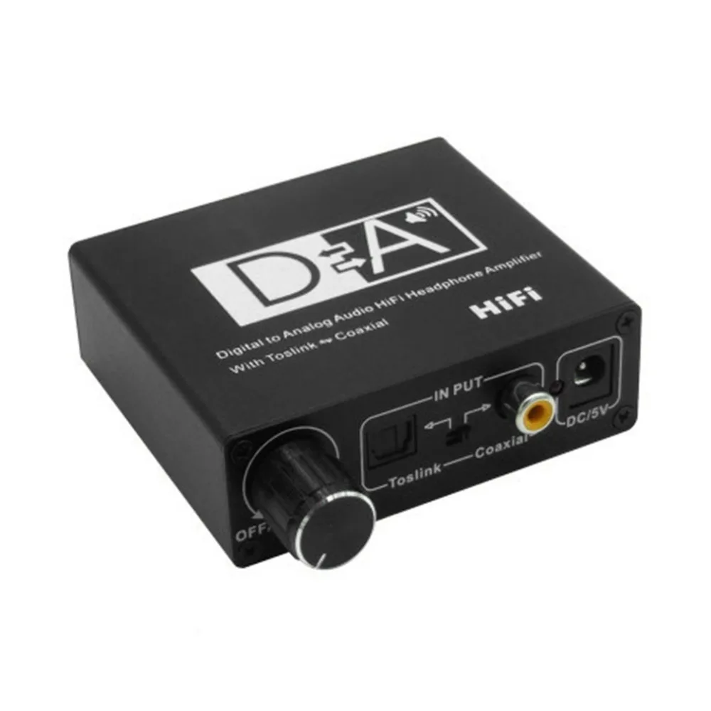 

3.5mm Optical Coaxial Toslink Digital to Analog Audio Converter Adapter Coaxial Audio to RCA L/R HiFi Headphone Amplifier