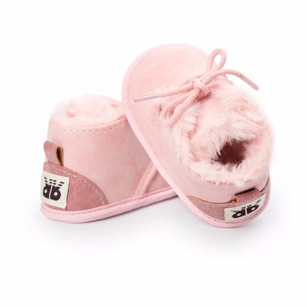 Newborn Baby Winter Shoes Boots Crib Bebe Girls Kids Boys First Walkers Super Warm Snowfield Soft Soled Lace Up Sneakers Booty