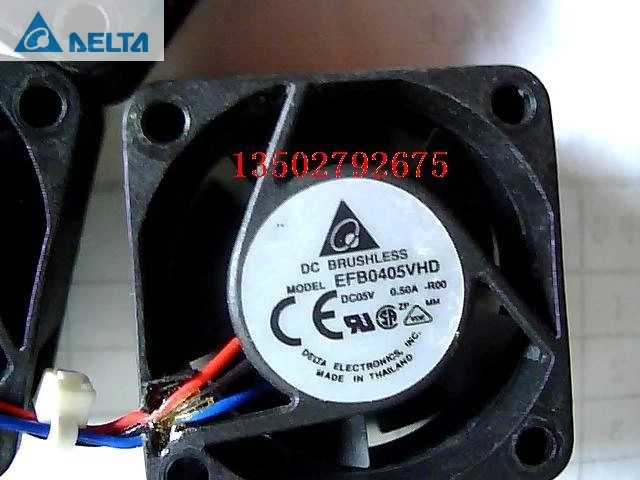 Вентилятор охлаждения для сервера delta EFB0405VHD 4 см 4020 40*40*20 мм 5 в пост. Тока 0.50A 3 P|cooling