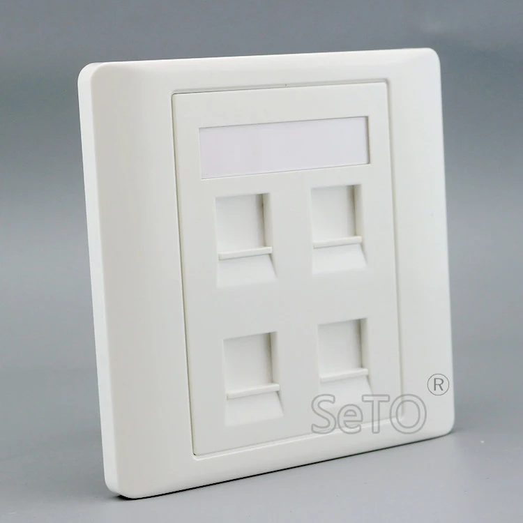 SeTo 86 Тип Двойная сеть Lan RJ45 Cat5e + RJ11 Cat3 Телефонная настенная пластина разъем Keystone