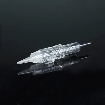 

100pcs 1P Disposble Sterilized Permanent Makeup Cartridge Needles Tips For Eyebrow Lip Agulha Easy Click Agulhas Slim para Sharp