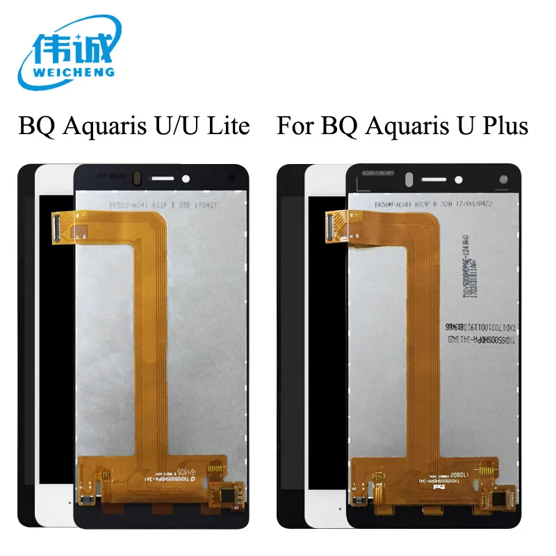 

WEICHENG 100% Tested For BQ Aquaris U LCD /BQ U lite LCD/BQ U Plus LCD Display Touch Screen Assembly For BQ U LCD Panel Tactil