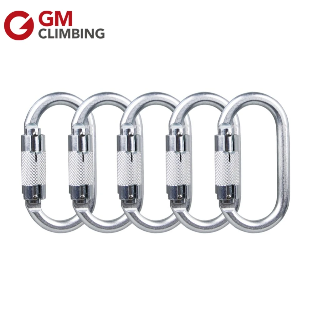 5x22kn 5000lbs楕円形鋼カラビナキーホルダーねじれたオートロック登山カラビナ用屋外岩ハイキングキャンプ Auto Strobe Light Kit Carabiner Toolcarabin Hook Aliexpress