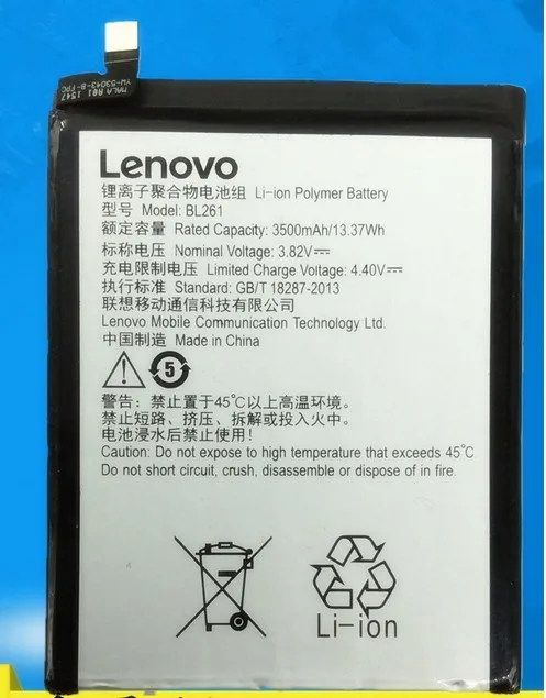 

FOR K52t38 K52e78 K5Note BL261 battery Rechargeable Li-ion Built-in battery lithium polymer battery