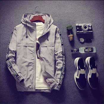 

2018 Spring Men's New Large Size Long-sleeved Jacket High-quality Thin Section Slim Mens Jacket Casual Stitching Brand Clothing