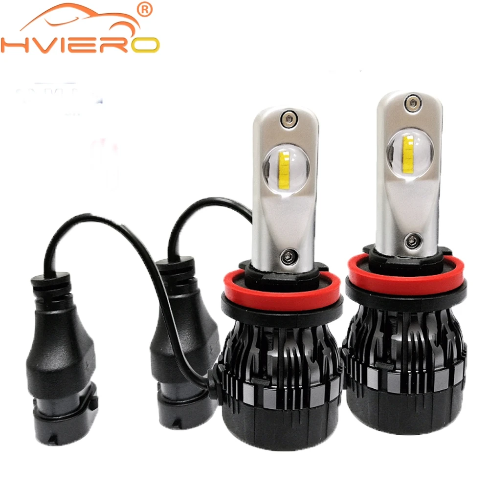 

2X M8 Car Headlight Bulbs Lamp H1 H3 H4 H7 H8 H9 H11 9005 HB3 9006 HB4 Car LED 40W 6000lm 6500K