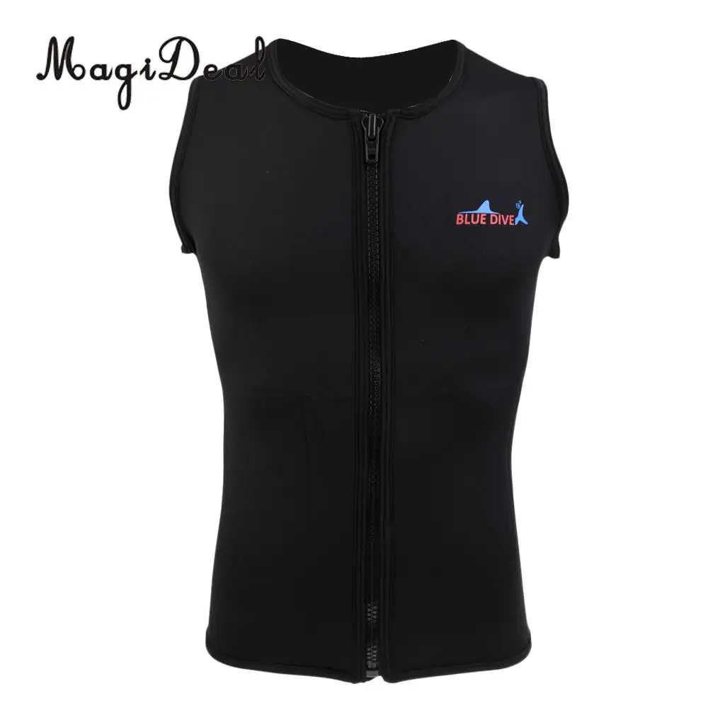 MagiDeal Black Men Women 2mm Neoprene Wetsuit Vest Top Shirt Jacket Swimwear Equipment for Diving Spearfishing S/M/L/XL/XXL