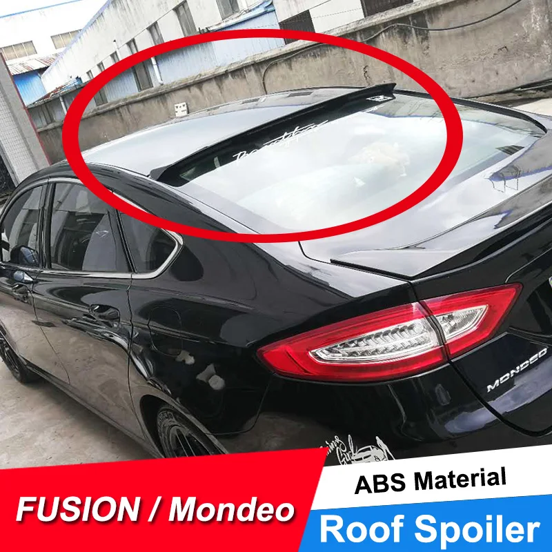 

JNCFORURC Rear Window Roof Spoiler For Ford Mondeo Fusion 2013 14 15 16 17 ABS plastic Material Rear Roof Spoiler Black White