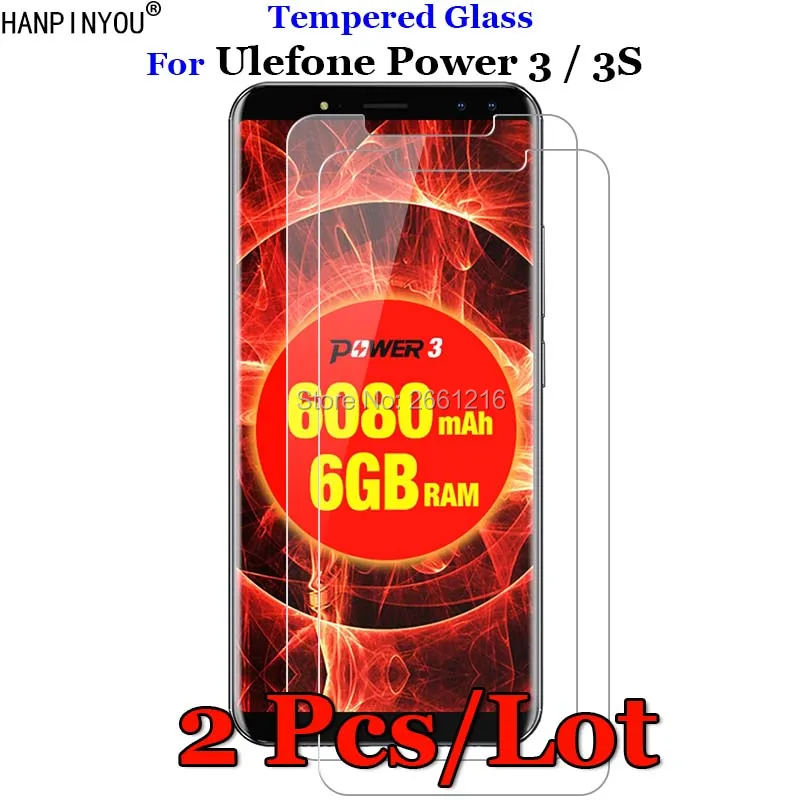 2 шт./лот для Ulefone Power 3 Закаленное Стекло 9H 2.5D Премиум Защитная пленка экрана 3S 6 0&quot