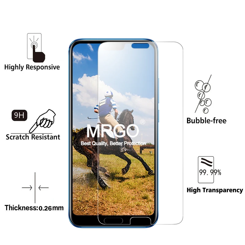 Закаленное стекло MRGO для huawei Honor 10 5,8", защита экрана 9H 2.5D, Защитное стекло для телефона huawei Honor 10 Lite