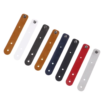 

8pcs/lot Reusable Cable Ties Wire Organizer PU Leather Wire Winder Wrapped Cable Cord Line Organizer Holder