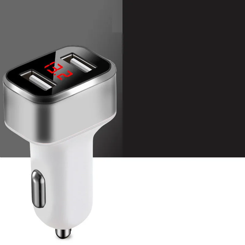 1 шт. общее автомобильное зарядное устройство DC12-24V двойной USB светодиодный индикатор Интеллектуальное обнаружение напряжения цифровой адаптер портов дисплея сигаретный светильник