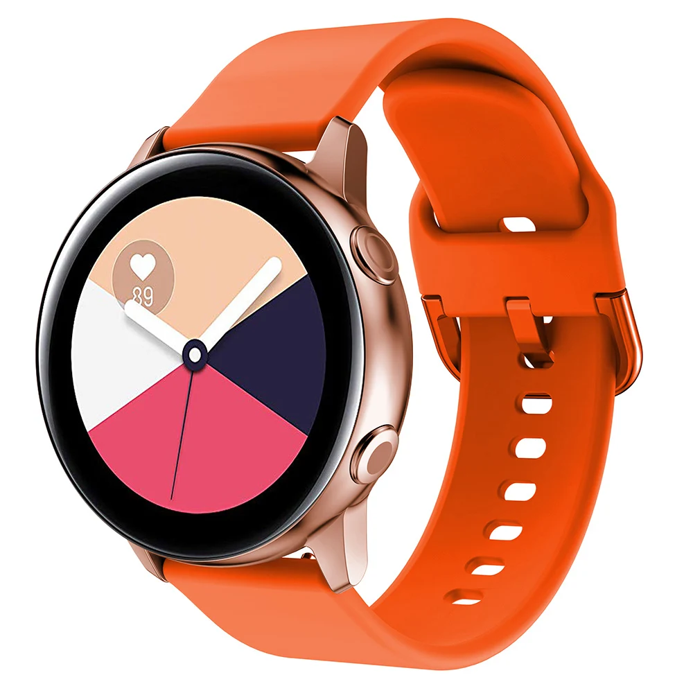 

20mm Sport Silicone Watch Band Gear S2 Strap for Samsung Galaxy Watch Active Correa Amazfit Bip Bracelet for Samsung Gear Sport