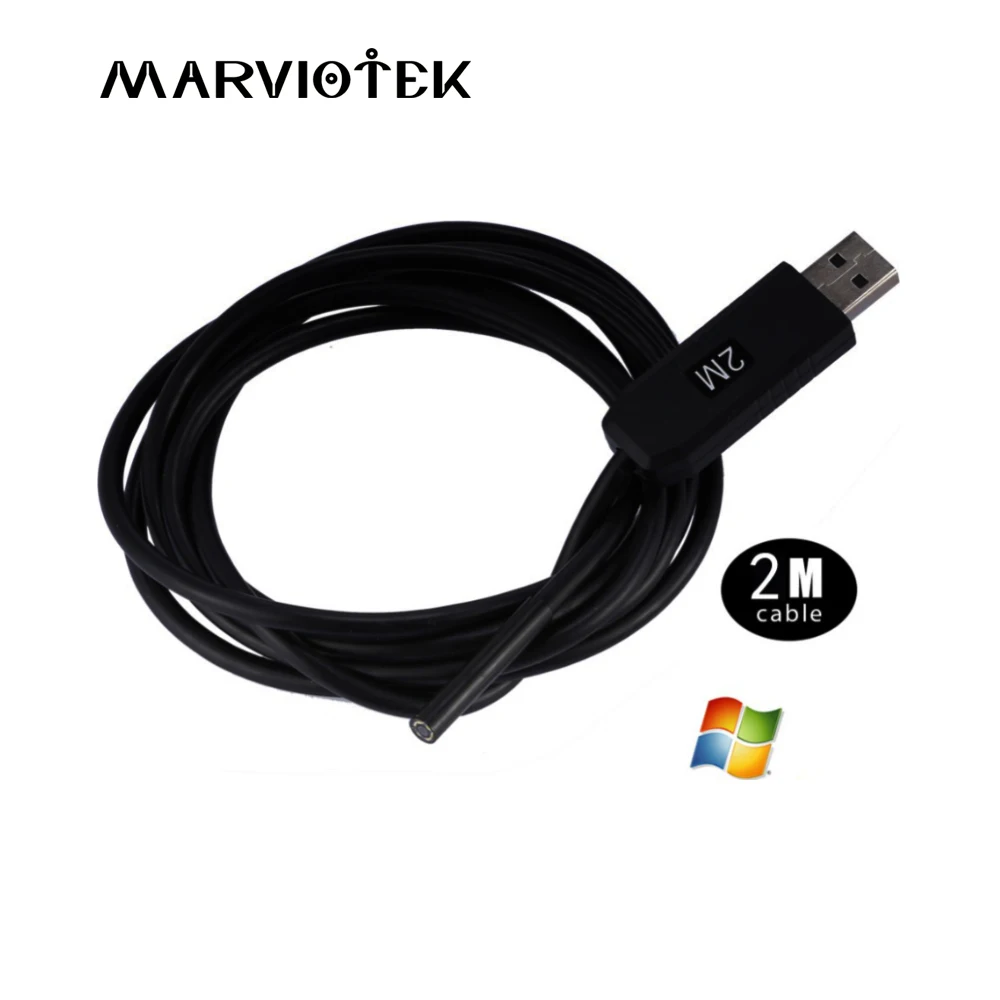 

5.5MM dia USB Endoscope camera Waterproof IP67 6 led Borescope Endoscope cameras 2M Inspection endoscope usb camera mini