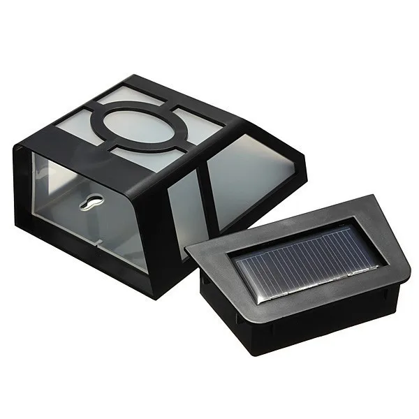 Solar Powered Wall Mount LED Light Outdoor Garden Path Landscape Fence Yard Lamp Shop 16