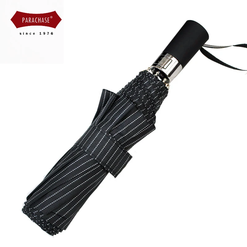 

Parachase Automatic Umbrella Men Business Windproof Light Folding Rain Umbrella Women 8 Ribs Stripe Style Golf Umbrellas Parasol