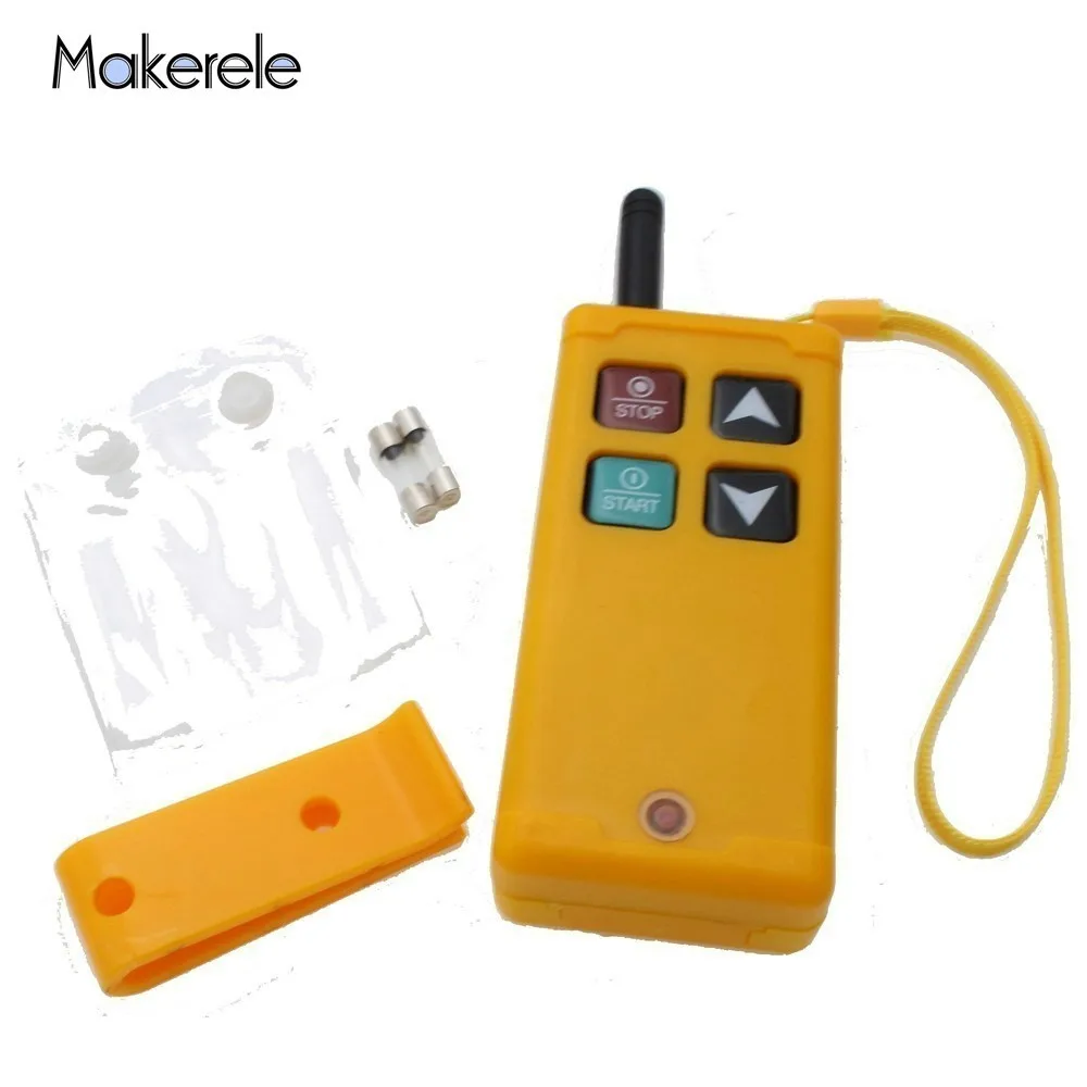 

AC220V 36V DC12V 24V Industrial Remote Controller Switches Hoist Crane Control Lift Crane 1 Receiver+ 1 Transmitter MKLTS-4