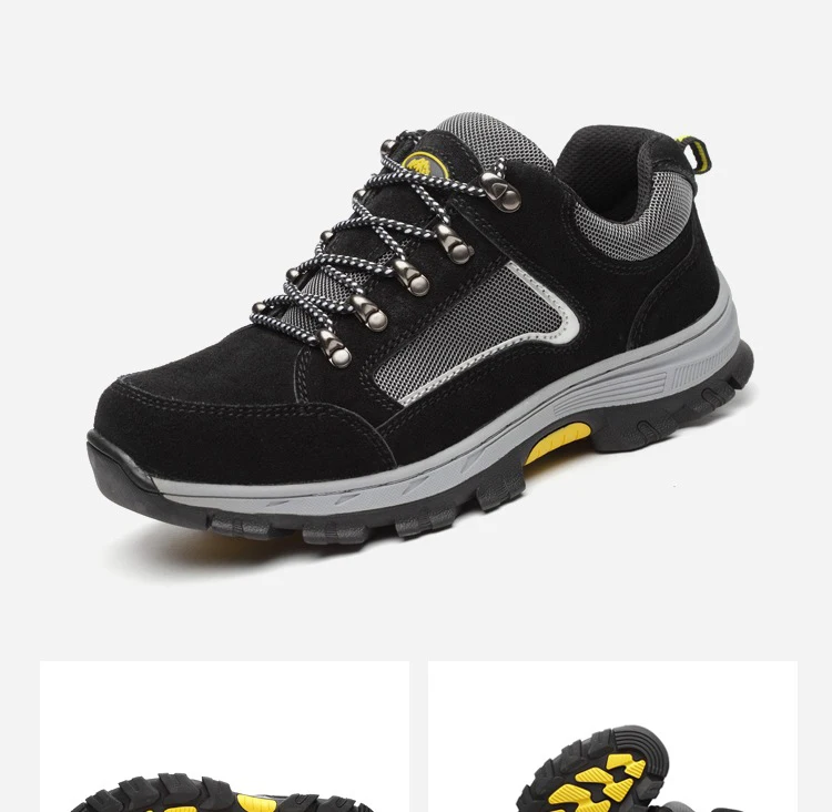 de aço masculino sapatos de segurança de