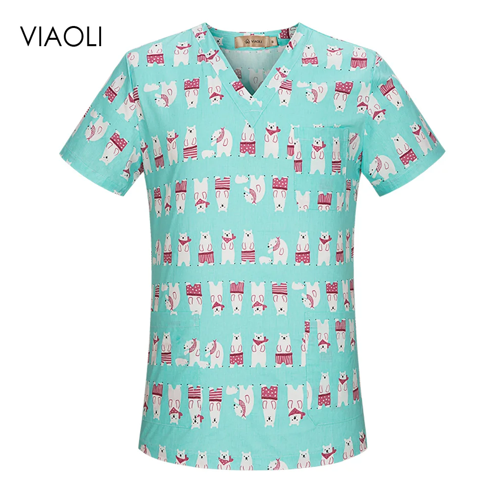 

Pet doctor nurse surgical tops Dental clinic workwear Hospital nursing medical scrubs clothes Beauty salon uniform men and women