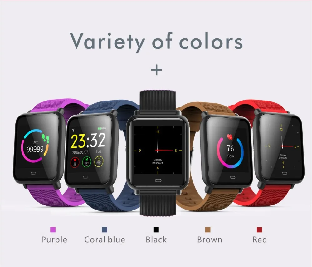 

Q9 Smartwatches Waterproof Sports For Android IOS With Heart Rate Monitor Blood Pressure colck Functions Smart Watch smart band