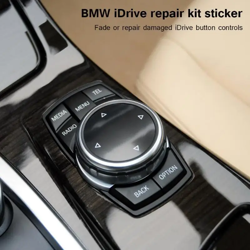 Автомобильные наклейки для BMW iDrive Repair Kit Сменные Чехлы наклейки черные для BMW 3 серии 5 серии Аксессуары для стайлинга автомобилей