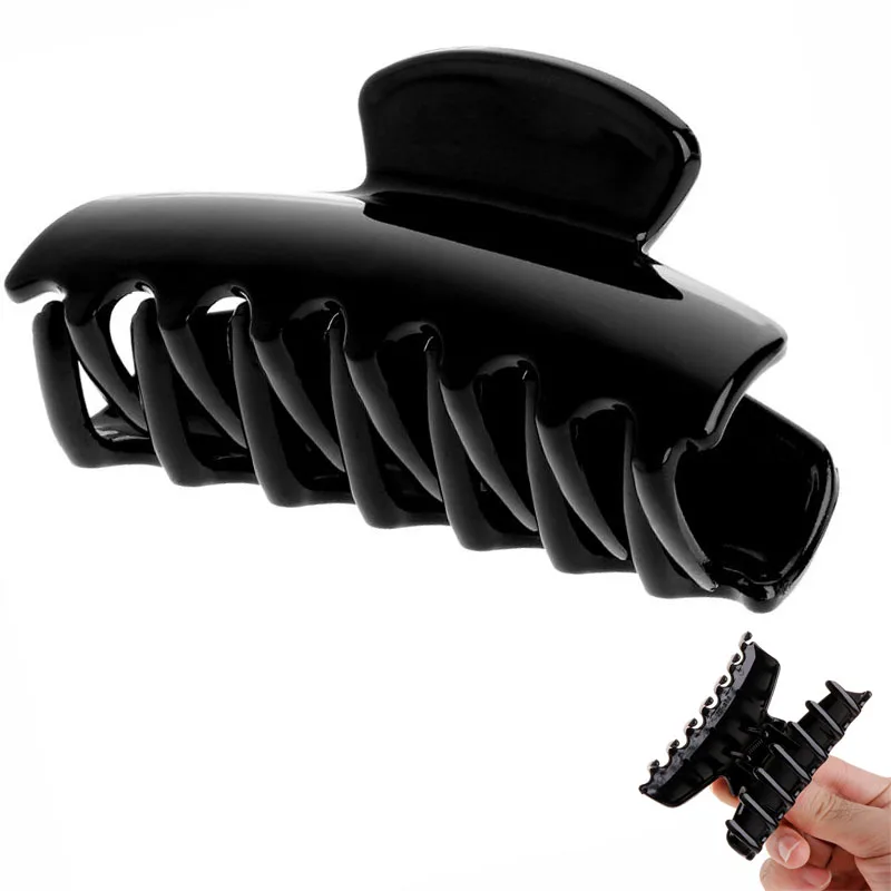 

Big Size Hair Claws For Thick Hair Black Grasp Clips Shower Clips DIY Plastic Hair Accessories