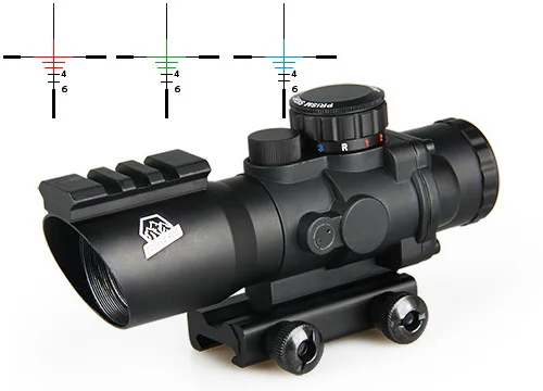 Canis Latrans Tactical 4x32 Dual Ill. Компактный Тактический прицел Зрительная труба с 1X красной точкой зрения для охоты OS1-0187 - Цвет: Rifle Scope