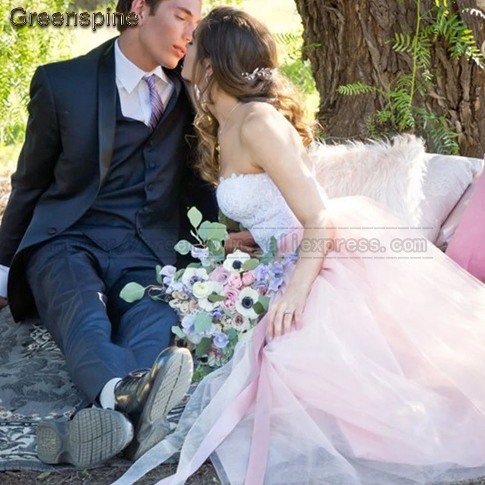 Greenspine линия Свадебное платье Румяна с плеча свадебные платья Robe De Mariage Винтаж кружево Свадебные платья для любимой