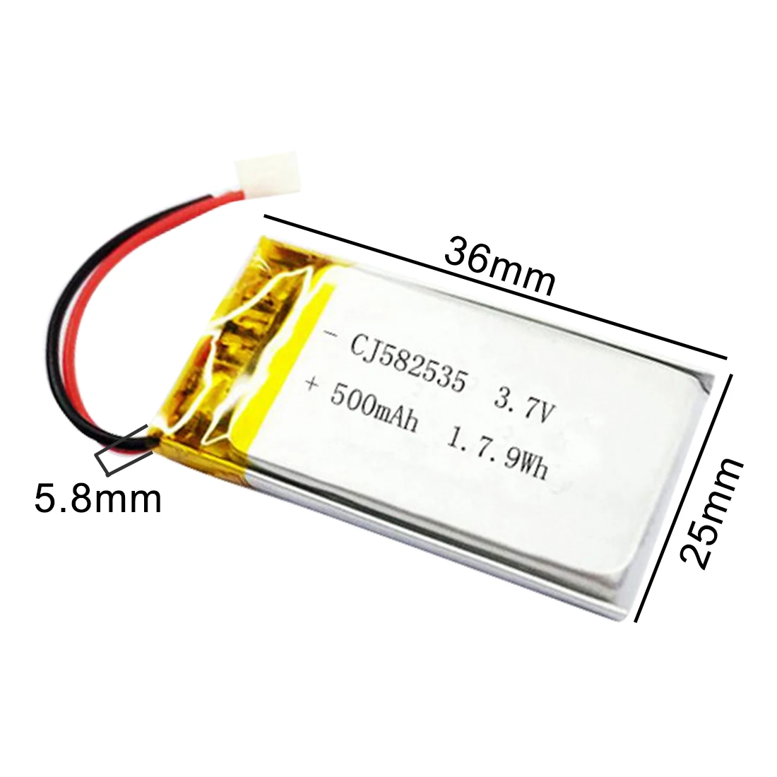 Аккумуляторная батарея CJ582535 3 7 В 500 мА/ч для тахографа MIO Papago HP F300 F200 F210 QStar A5 DVR 602535