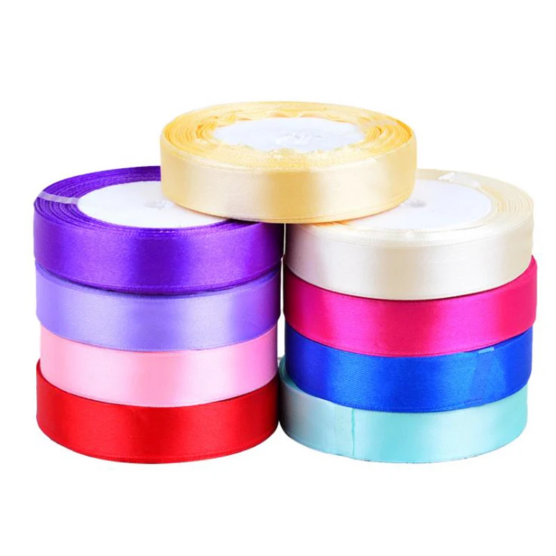 

25yards 6 9 12 15 19 25 38mm Colors Satin Ribbons for Gift Packing Craft DIY Christmas Gifts Party Wedding Birthday Decoration