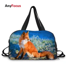 Модный Дамский багаж с объемным принтом лисы, Большой Вместительный Мешок, дорожная сумка с принтом, дорожная сумка для багажа, повседневная сумка