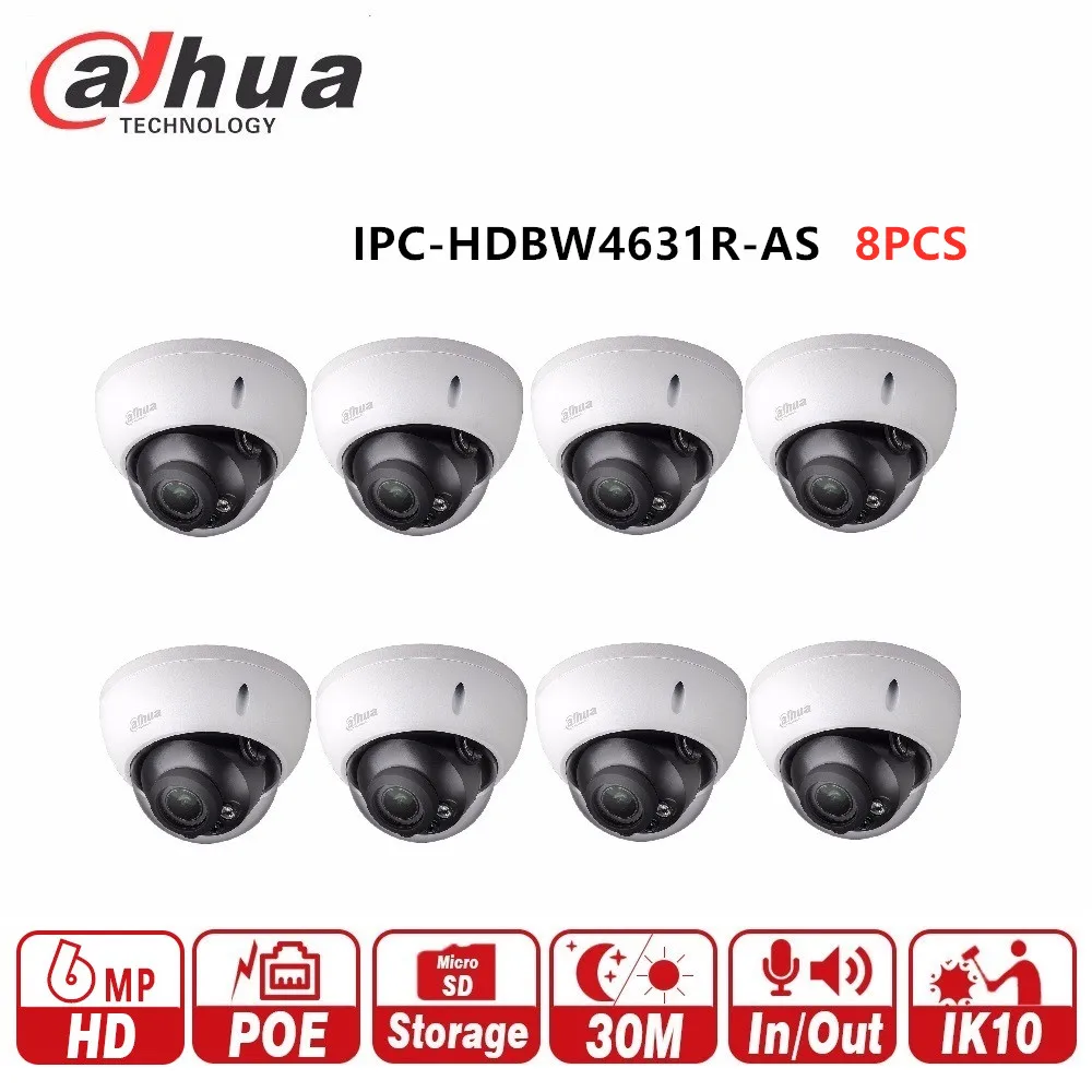 

Dahua 6MP IP Camera IPC-HDBW4631R-AS Replace IPC-HDBW4431R-AS IK10 IP67 Audio &Alarm Port PoE Camera SD card Slot 8PCS/LOT