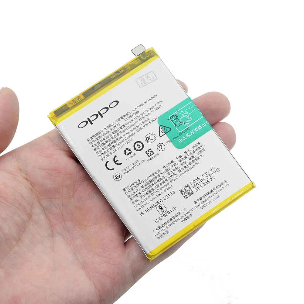 3,85 V 4230 mAh BLP673 телефона Батарея BLP 673 Li-Ion литиевые батареи Встроенный pcb модуль + шлейф для OPPO A5 телефон