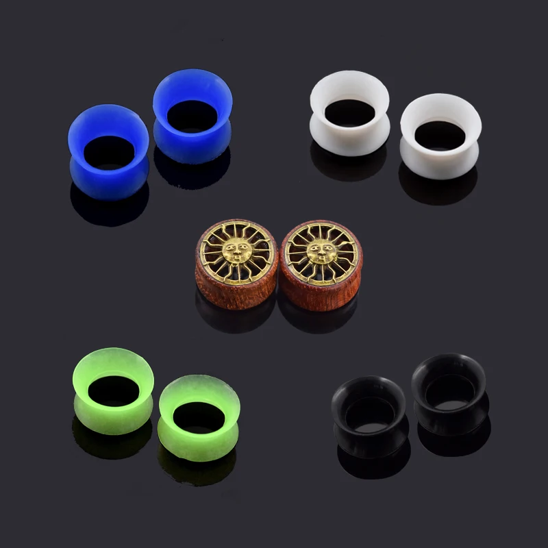 5pair Cheap Ear Plugs for Women Man Earlet Expander Earrings Stretcher